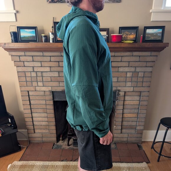 Patagonia Men's R1® TechFace Fleece Hoody XL Conifer Green - Picture 6 of 8